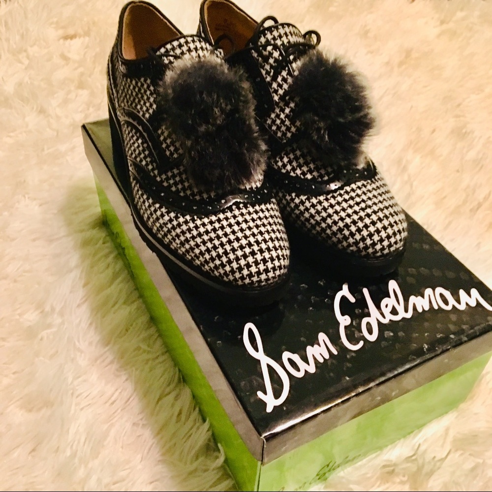 Sam Edelman Houndstooth Oxfords